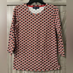 JONES NEW YORK Printed Knit Top SZ M